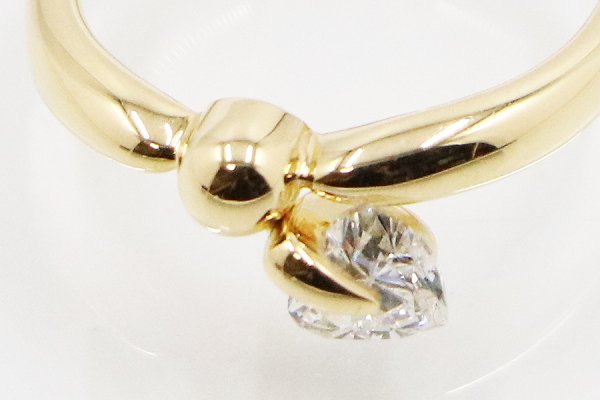 K18 ダイアイリリング 0.44ct 3.40g　拡大