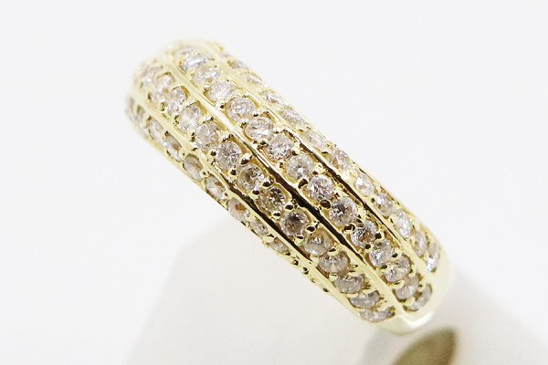 K18 ダイアイリリング 1.04ct 6.90g　サイド