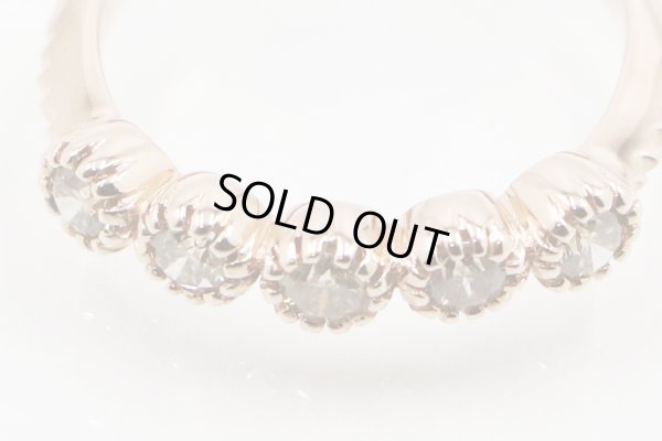 K18PG ダイアイリリング 0.50ct 2.80g　拡大