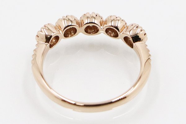 K18PG ダイアイリリング 0.50ct 2.80g　内側