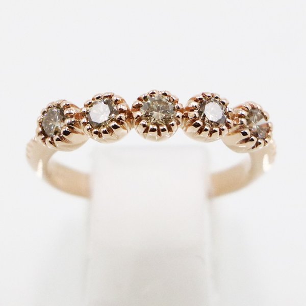 K18PG ダイアイリリング 0.50ct 2.80ｇ