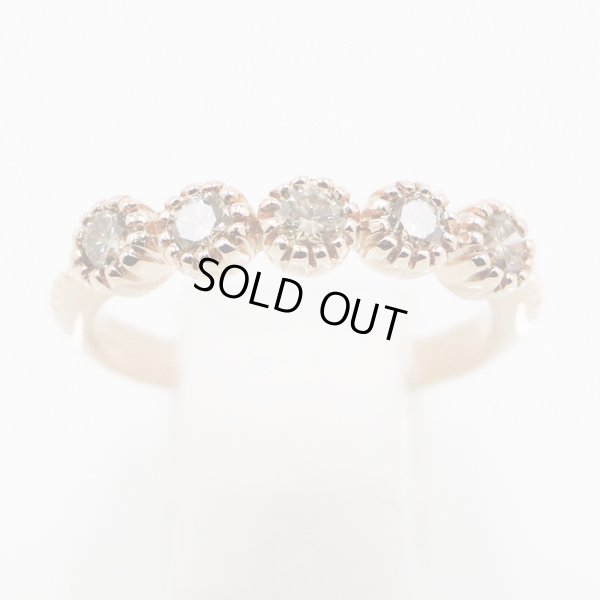 K18PG ダイアイリリング 0.50ct 2.80g