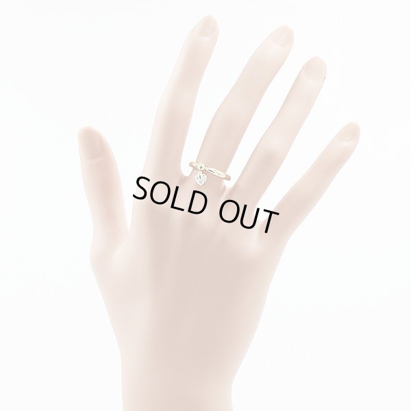 K18 ダイアイリリング 0.44ct 3.40g　装着イメージ