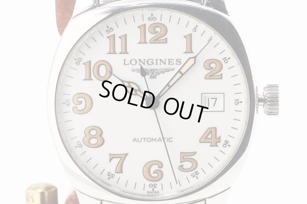 ロンジン　スピリット　Ｌ２．６９９．４　白文字盤　表面拡大