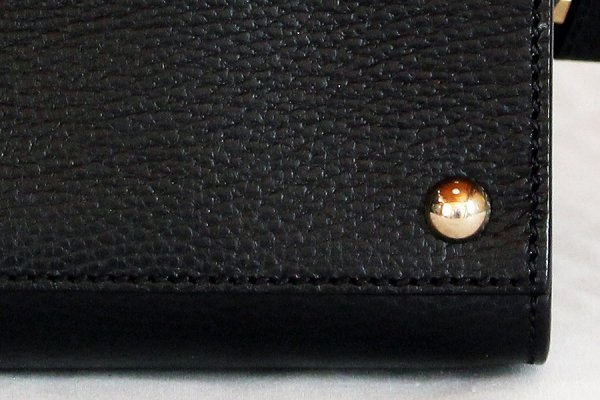 グッチ　ソーホー インターロッキングG 2WAYハンドバック 607722 213317 ブラック　底拡大