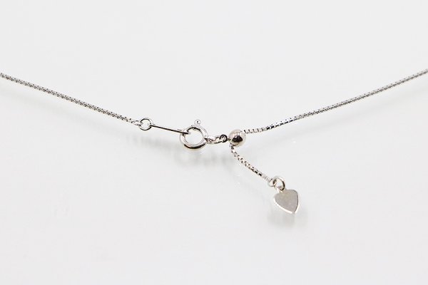 K18WG/PT900 ダイアイリペンダントネックレス 0.50ct 3.90g　留め具