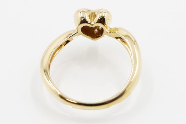 K18 ダイアイリリング 0.11ct 3.40g　内側