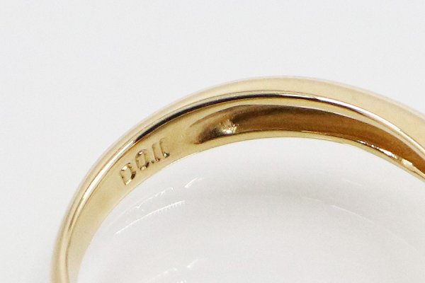 K18 ダイアイリリング 0.11ct 3.40g　刻印(2)