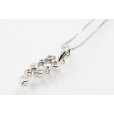 K18WG/PT900 ダイアイリペンダントネックレス 0.50ct 3.90g　裏面