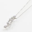 K18WG/PT900 ダイアイリペンダントネックレス 0.50ct 3.90g
