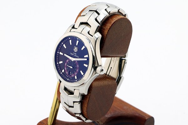 タグホイヤー　リンク　ＷＪＦ２１１Ｄ　黒文字盤　紫リング　タイガーウッズ限定　サイド