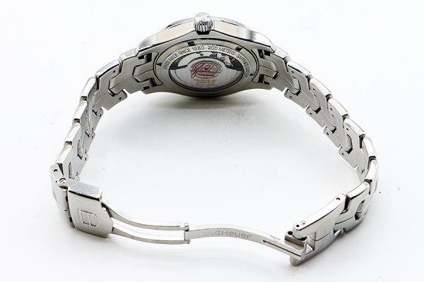 タグホイヤー　リンク　ＷＪＦ２１１Ｄ　黒文字盤　紫リング　タイガーウッズ限定　ブレス