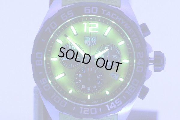 タグホイヤー　フォーミュラー１　クロノグラフ　ＣＡＺ１０１ＡＭ　黄色文字盤　ライト