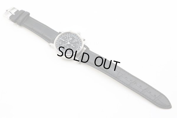 クロノスイス　ルナクロノ　ＣＨ７５２３　黒文字盤　革ベルト状態　表面