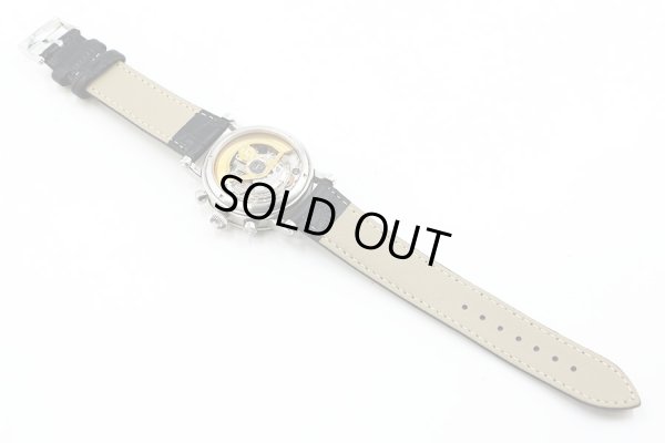 クロノスイス　ルナクロノ　ＣＨ７５２３　黒文字盤　革ベルト状態　裏面