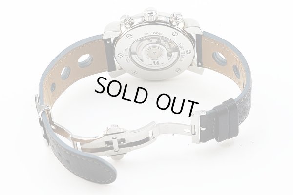 ウォルサム　フィダルゴ　クロノグラフ　黒文字盤　白リング　裏面