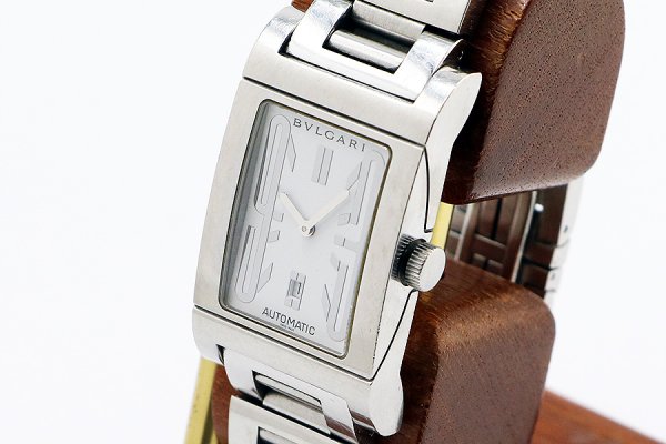 ブルガリ　レッタンゴロ　ＲＴ４５Ｓ　白文字盤　サイド拡大