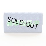 シャネル　ボーイシャネル ニツ折長財布 A80286 ブルー