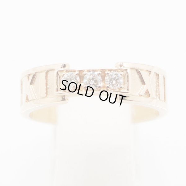 ティファニー　750PG　アトラス 3Pダイアイリリング 4.80g