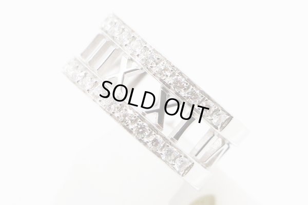 ティファニー　750WG オープンアトラス ハーフダイアイリリング 7.10g　サイド