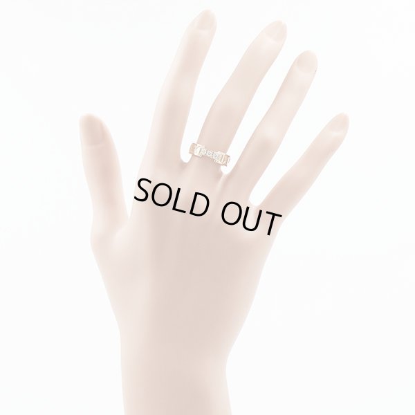 ティファニー　750PG　アトラス 3Pダイアイリリング 4.80g　装着イメージ