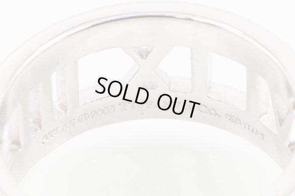 ティファニー　750WG オープンアトラス ハーフダイアイリリング 7.10g　刻印