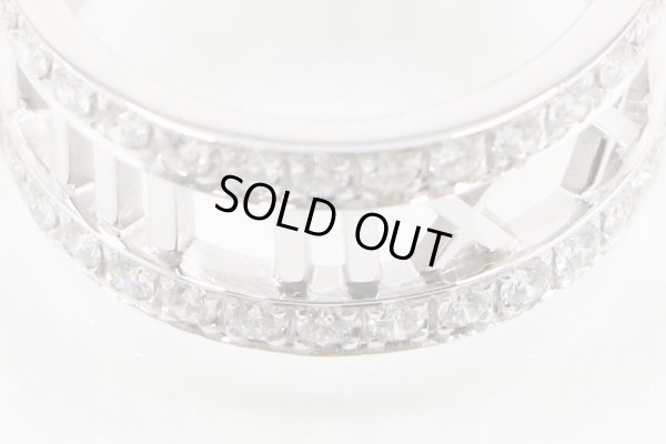 ティファニー　750WG オープンアトラス ハーフダイアイリリング 7.10g　拡大