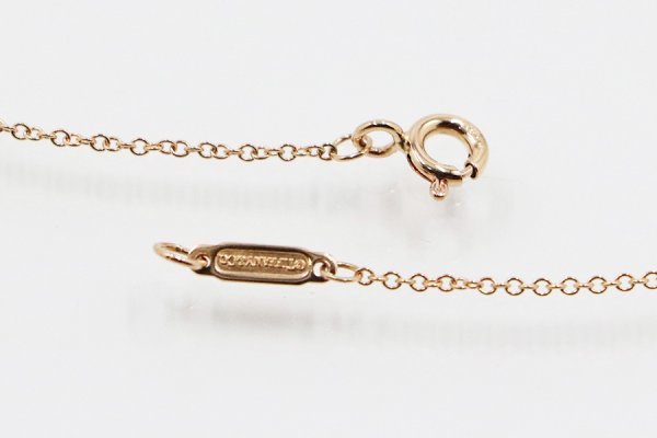 ティファニー　750PG　ハートキー ペンダントネックレス 2.80g　刻印