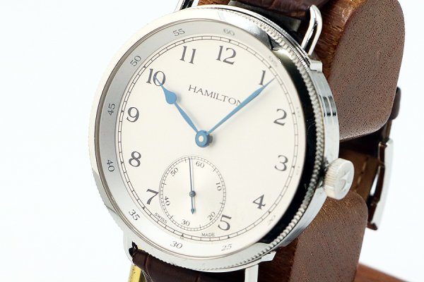 ハミルトン　カーキ　ネイビーパイオニア　Ｈ７８７１９５５３　銀文字盤　サイド拡大