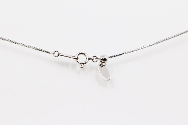 K18WG ダイアイリペンダントネックレス 0.44ct 4.60g　留め具