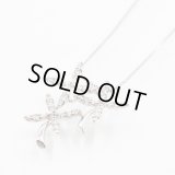K18WG ダイアイリペンダントネックレス 0.44ct 4.60g