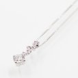K18WG ダイアイリペンダントネックレス 0.21ct 0.05ct 2.30g