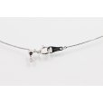 K18WG ダイアイリペンダントネックレス 0.21ct 0.05ct 2.30g　留め具