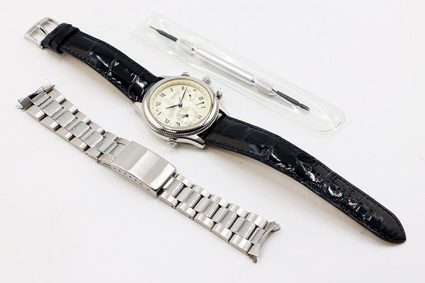 シェルマン　パーペチュアルカレンダーミニッツリピーター　２５周年限定　銀文字盤　替えブレス