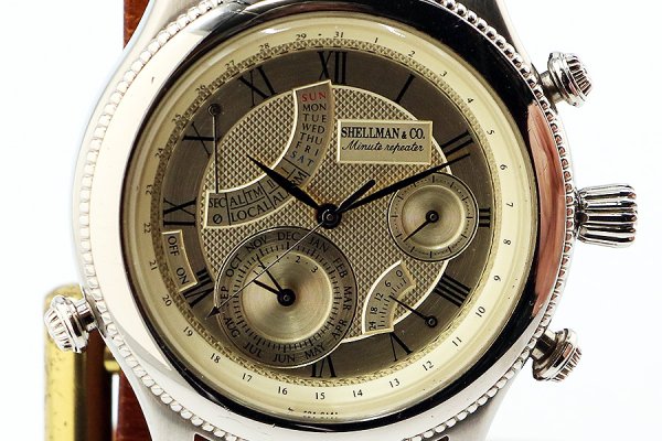 シェルマン　パーペチュアルカレンダーミニッツリピーター　２５周年限定　銀文字盤　表面拡大