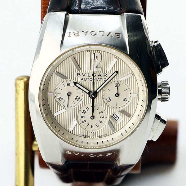 ブルガリ　エルゴン　クロノグラフ　ＥＧ３５ＳＣＨ　銀文字盤