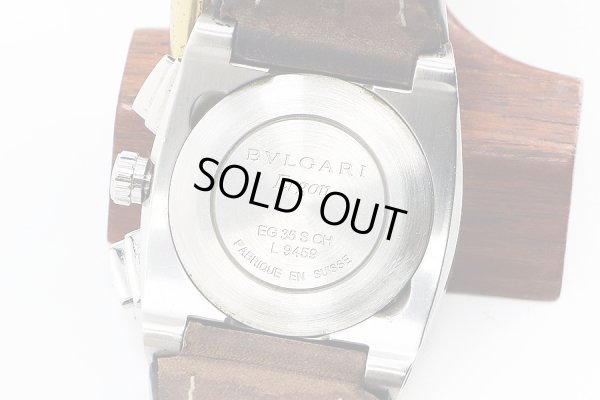 ブルガリ　エルゴン　クロノグラフ　ＥＧ３５ＳＣＨ　銀文字盤　裏面拡大