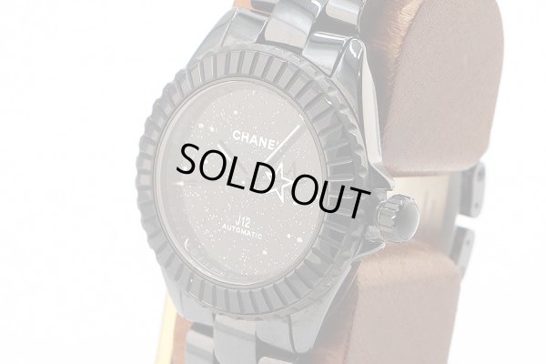 シャネル　Ｊ１２　Ｈ７９８９　インターステラ　黒文字盤　サイド拡大