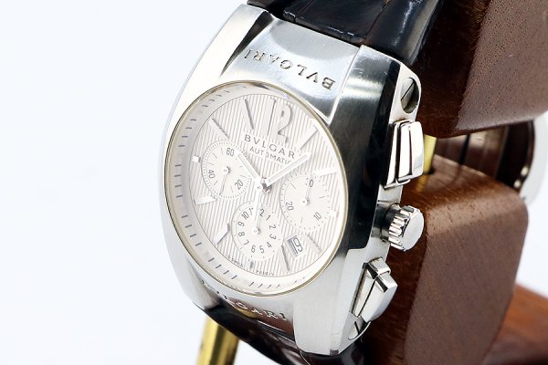 ブルガリ　エルゴン　クロノグラフ　ＥＧ３５ＳＣＨ　銀文字盤　サイド拡大