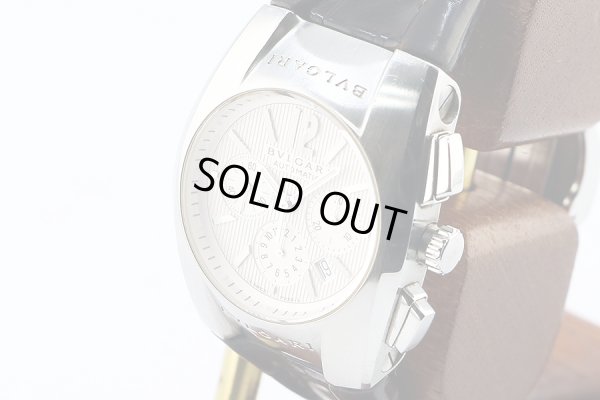 ブルガリ　エルゴン　クロノグラフ　ＥＧ３５ＳＣＨ　銀文字盤　サイド拡大