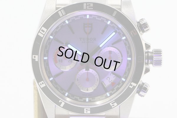 チューダー　２０５３０Ｎ　グランツアー　クロノグラフ　銀文字盤　ライト