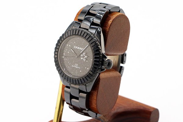 シャネル　Ｊ１２　Ｈ７９８９　インターステラ　黒文字盤　サイド