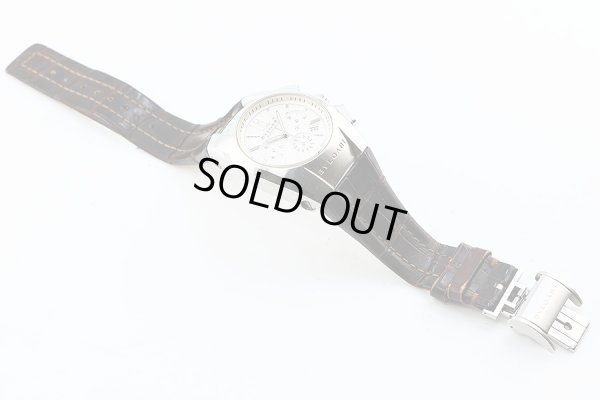 ブルガリ　エルゴン　クロノグラフ　ＥＧ３５ＳＣＨ　銀文字盤　革ベルト状態　表面