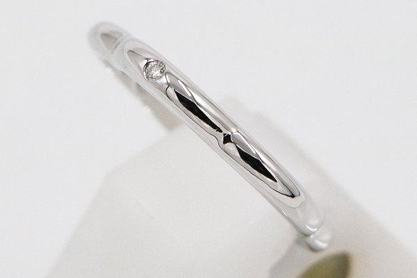 シャネル　750WG カメリア1P ダイアイリリング J3219 2.60g　サイド