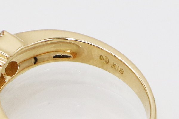 タサキ　K18 ダイアイリリング 0.94ct 4.40g　刻印