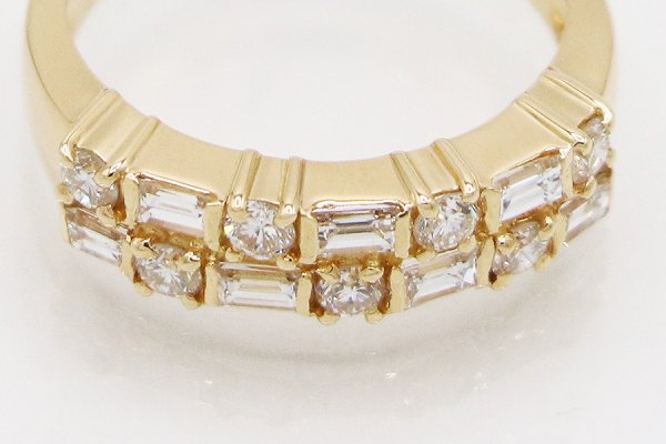 タサキ　K18 ダイアイリリング 0.94ct 4.40g　拡大