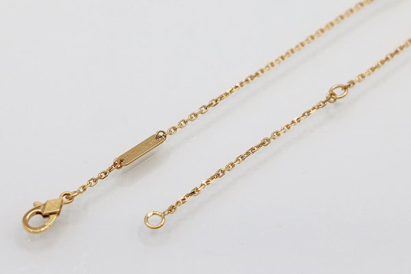 ヴァンクリーフ＆アーペル　750YG ヴィンテージ アルハンブラ ペンダントネックレス 5.10g　留め具外したイメージ(2)