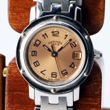 エルメス　クリッパー　ＣＬ４．２１０　ピンク文字盤