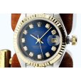 ロレックス　６９１７３Ｇ　青グラデーション文字盤　新１０Ｐ　Ｕ番　表面拡大