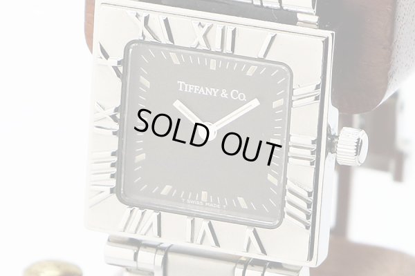 ティファニー　アトラス　スクエア　グレー文字盤　表面拡大